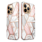 Дамски Калъф за iPhone 14 Pro, Supcase Iblsn Cosmo Marble, Розов (2)