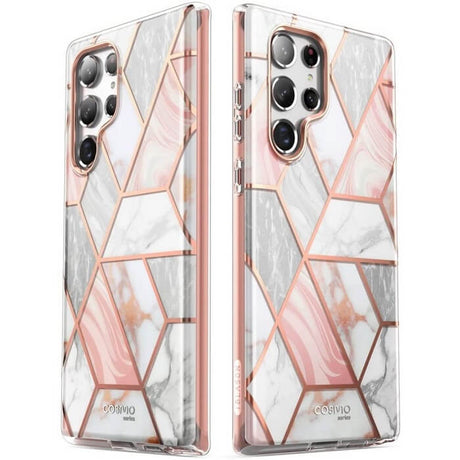 Дамски Калъф за Samsung S22 Ultra, Supcase Iblsn Cosmo Marble, Розов (2)