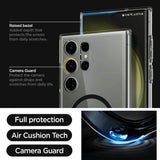 Magsafe Калъф за Samsung S23 Ultra, Spigen Ultra Hybrid Ring Case, Прозрачен (8)