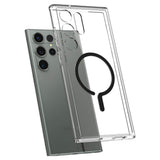 Magsafe Калъф за Samsung S23 Ultra, Spigen Ultra Hybrid Ring Case, Прозрачен (3)