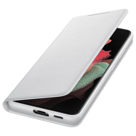 Оригинален Активен Калъф за Samsung S21 Ultra, Led View Cover Book Case EF-NG998PJEGEE, Сив (4)