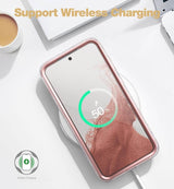 Противоударен Дамски Калъф за Samsung S23, Tech-Protect Velar Marble Rose Case, Розов (5)