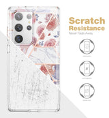 Противоударен Дамски Калъф за Samsung S23 Ultra, Tech-Protect Velar Marble Rose Case, Розов (6)