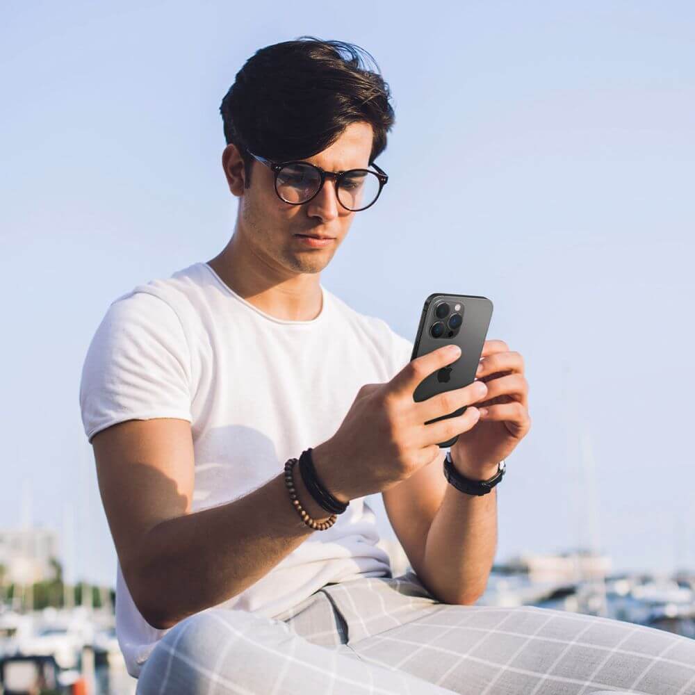 Протектор за Камерата на iPhone 14 Pro Max, Spigen EZ Fit Optik Pro Glass tR 2бр., Черен (5)