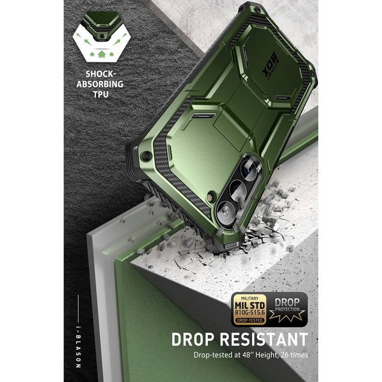 Противоударен Калъф за Samsung S23 Plus, Supcase Iblsn ArmorBox, Зелен (3)