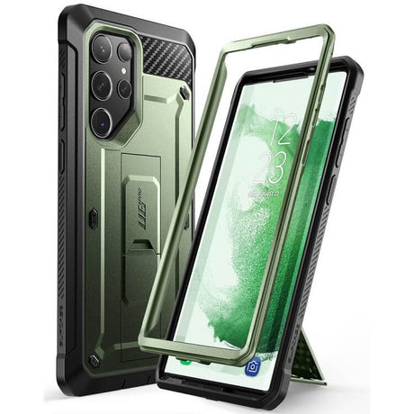Противоударен Калъф за Samsung S23 Ultra, Supcase Unicorn Beetle Pro, Зелен