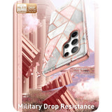 Дамски Калъф за Samsung S23 Ultra, Supcase Iblsn Cosmo Marble, Розов (5)