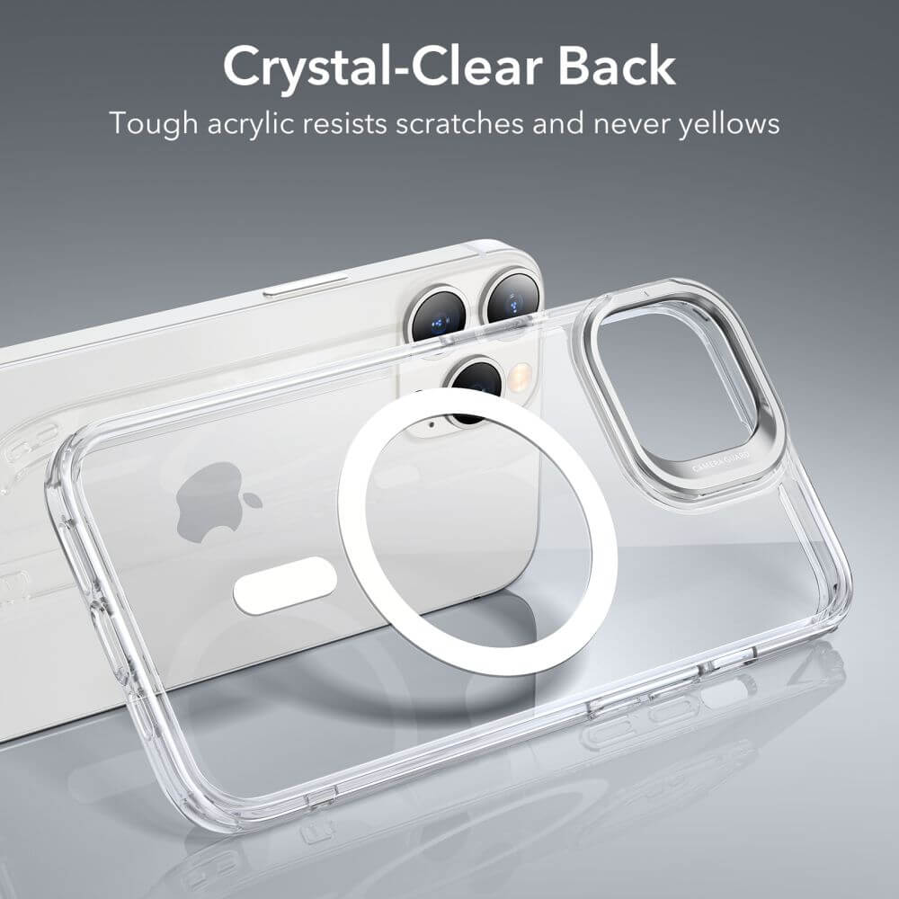 Magsafe Калъф за iPhone 14 Pro, ESR Classic Hybrid Kickstand Magnetic Case, Прозрачен (4)