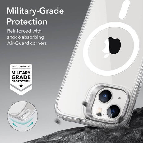 Magsafe Калъф за iPhone 14, ESR Classic Hybrid Kickstand Magnetic Case, Прозрачен (3)