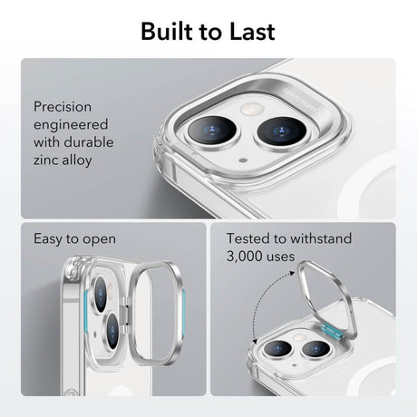 Magsafe Калъф за iPhone 14, ESR Classic Hybrid Kickstand Magnetic Case, Прозрачен (2)
