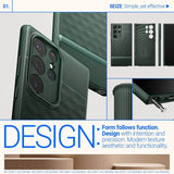 Противоударен Калъф за Samsung S23 Ultra, Spigen Caseology Parallax, Зелен (7)