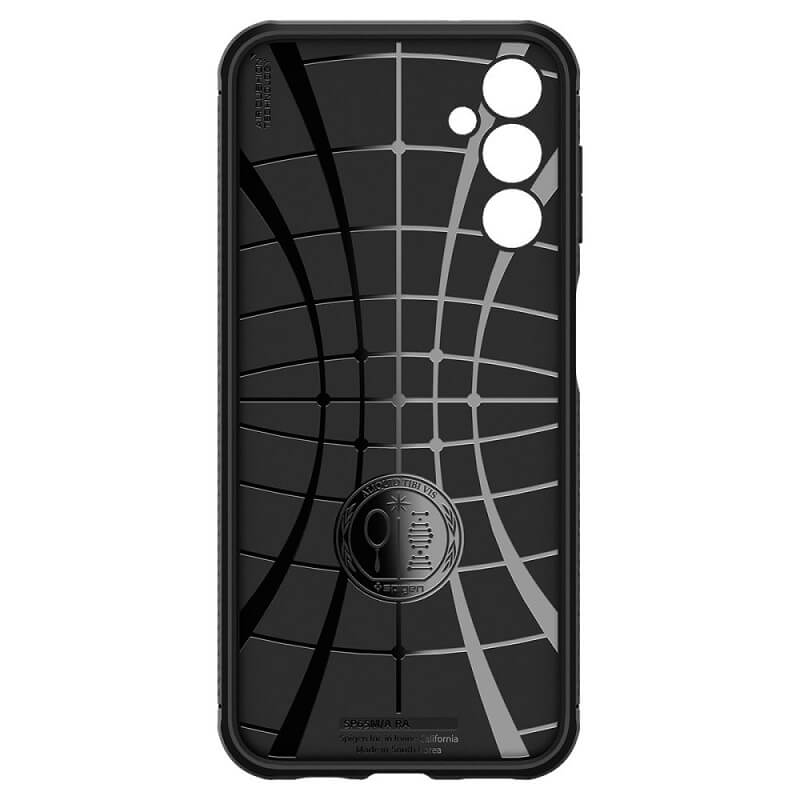 Противоударен Силиконов Калъф за Samsung A14, Spigen Rugged Armor Case, Черен (6)