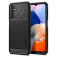 Противоударен Силиконов Калъф за Samsung A14, Spigen Rugged Armor Case, Черен