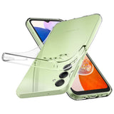 Противоударен Силиконов Калъф за Samsung A14, Spigen Liquid Crystal Case, Прозрачен (4)