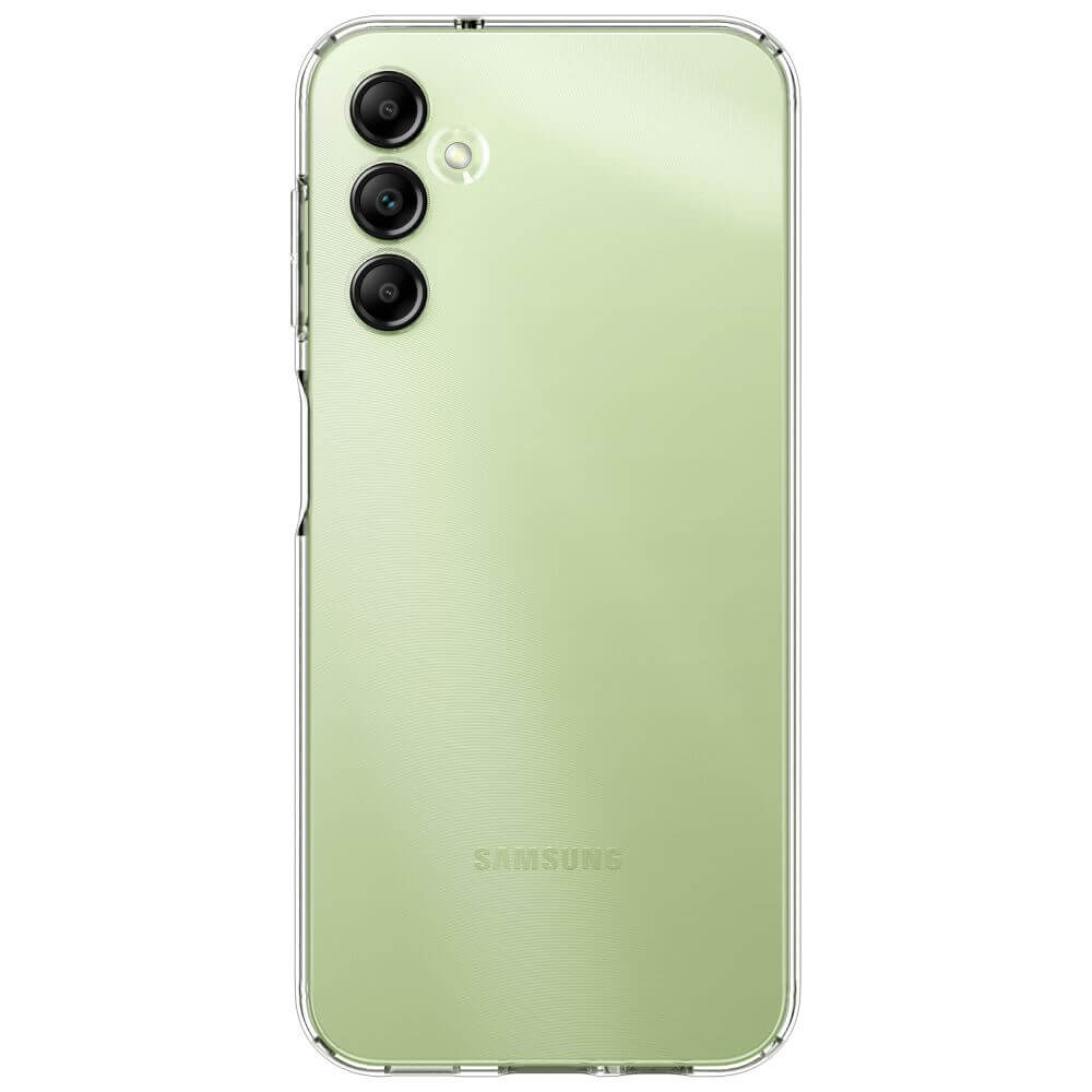 Противоударен Силиконов Калъф за Samsung A14, Spigen Liquid Crystal Case, Прозрачен (3)