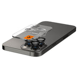 Протектор за Камерата на iPhone 14 Pro, Spigen EZ Fit Optik Pro Glass tR 2бр., Черен (4)