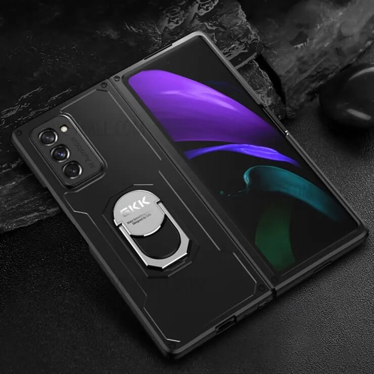 Калъф с Метална Поставка за Samsung Z Fold 2, GKK KickStand Case, Черен