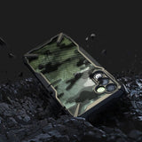 Противоударен Хибриден Калъф за Samsung A14, Ringke Fusion X Camouflage Case, Черен (5)