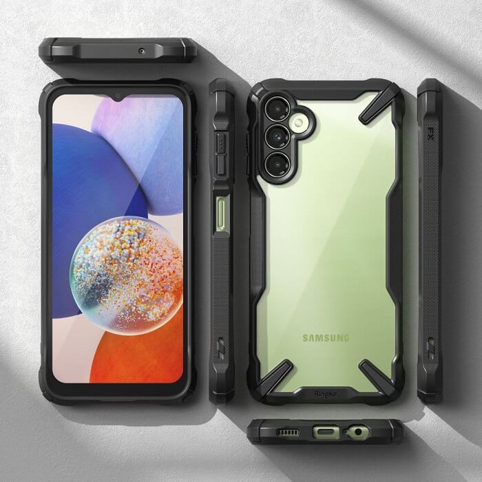 Противоударен Хибриден Калъф за Samsung A54, Ringke Fusion X Case, Черен (4)