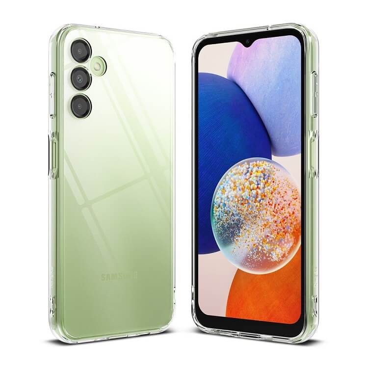 Противоударен Хибриден Калъф за Samsung A14, Ringke Fusion Case, Прозрачен (2)