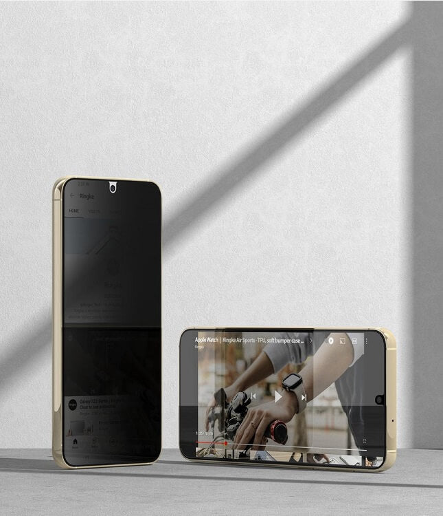 Privacy Протектор за Samsung S23, Ringke Tempered Glass, Черен (6)