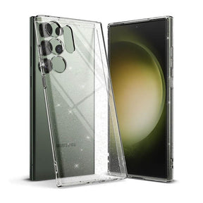 Блестящ Калъф за Samsung S23 Ultra, Ringke Air Glitter Case, Прозрачен