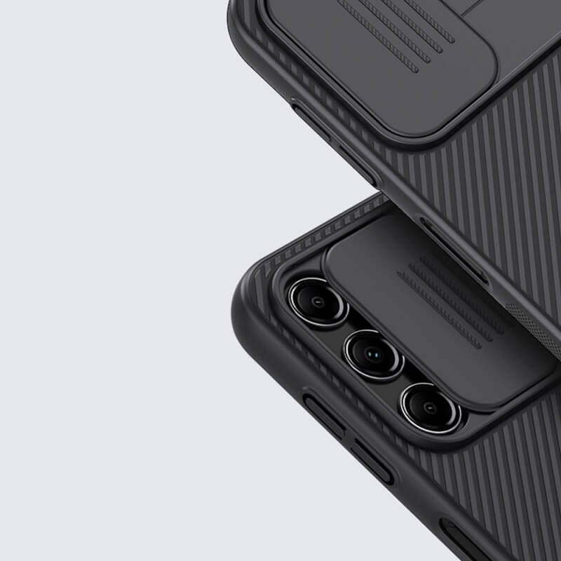 Калъф с Плъзгач за Камера за Samsung A14, Nillkin CamShield Case, Черен (4)