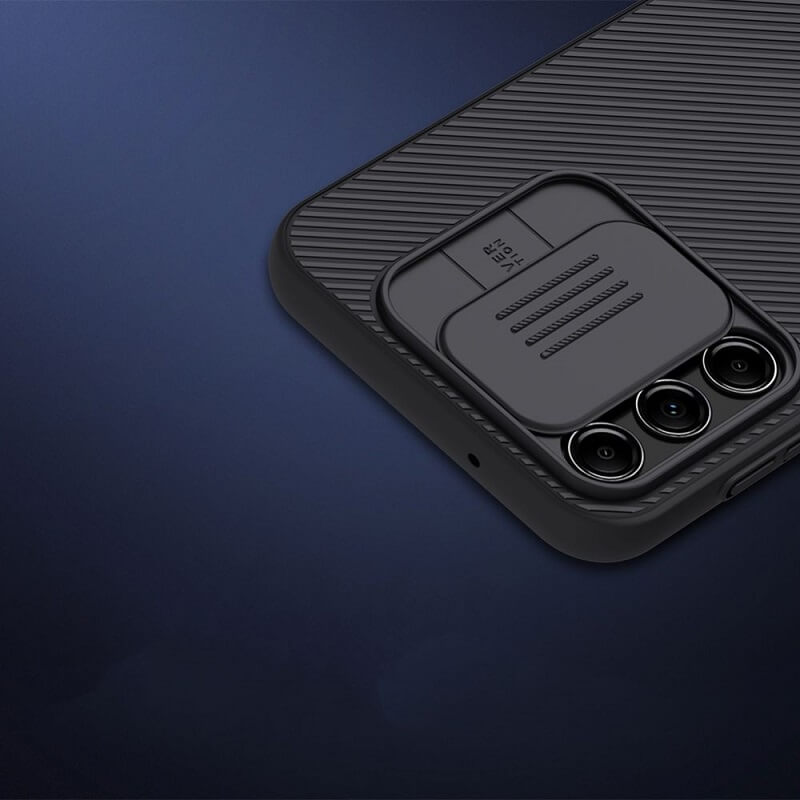 Калъф с Плъзгач за Камера за Samsung A14, Nillkin CamShield Case, Черен (5)