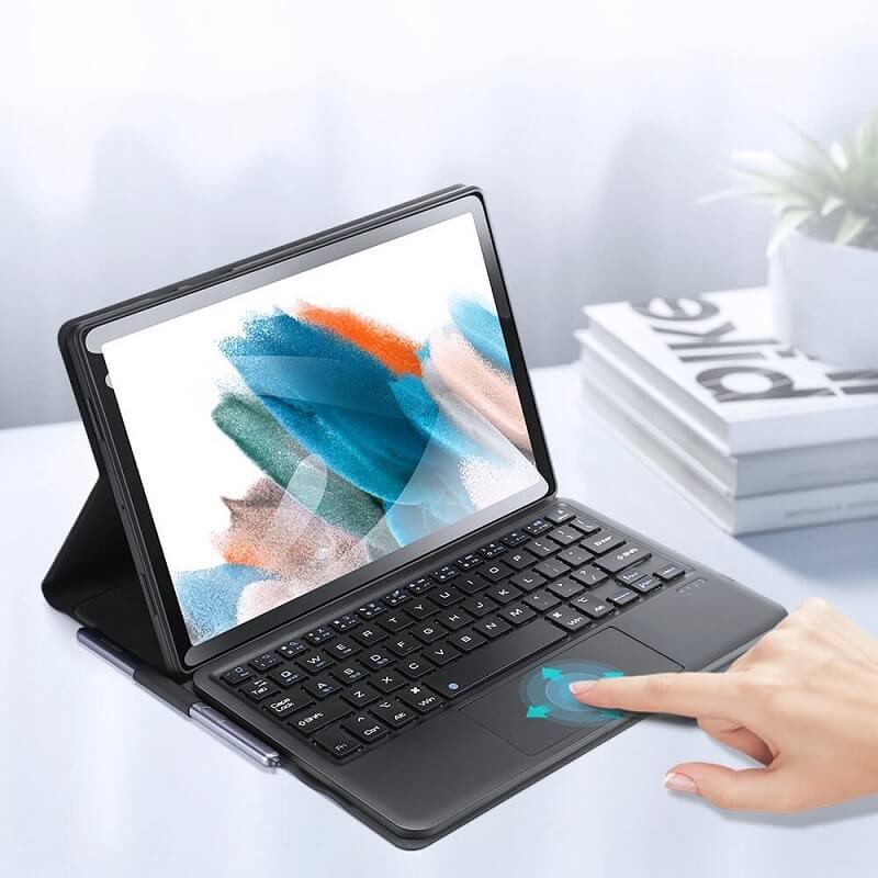 Калъф с Клавиатура за Samsung Tab A8 10.5, Dux Ducis Touchpad Keyboard Case, Черен (4)