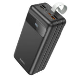 Външна Батерия с USB-C и Фенер, Hoco J86 Power Bank 60000mAh, Черен