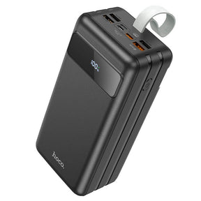 Външна Батерия с USB-C и Фенер, Hoco J86 Power Bank 60000mAh, Черен