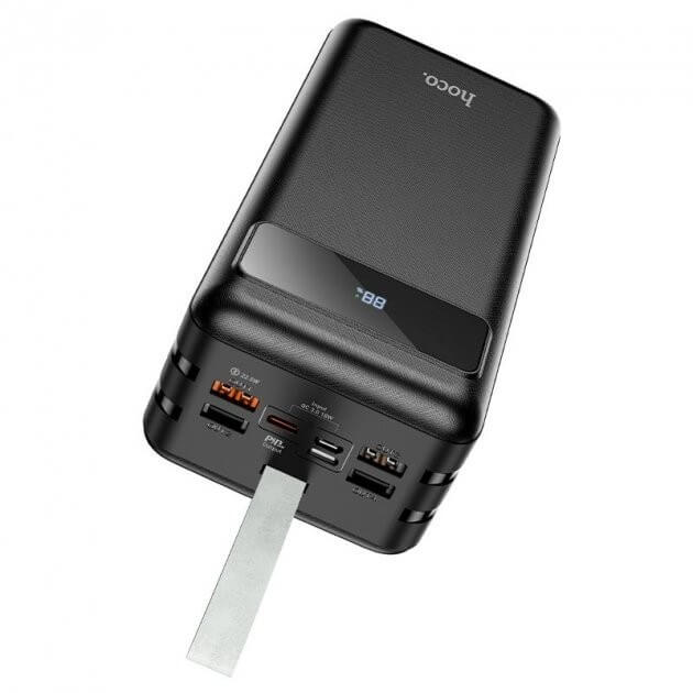 Външна Батерия с USB-C и Фенер, Hoco J86 Power Bank 60000mAh, Черен (3)