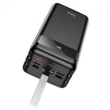 Външна Батерия с USB-C и Фенер, Hoco J86 Power Bank 60000mAh, Черен (3)