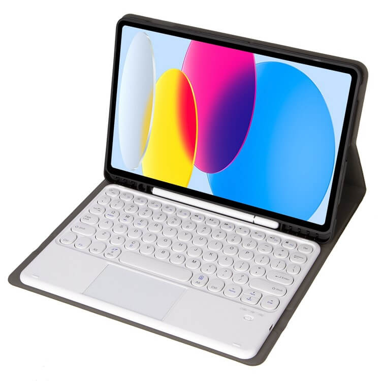 Калъф с Клавиатура за iPad 11th 2025 A16/ 10th 2022, Bluetooth Keyboard TouchPad Case, Розов (2)
