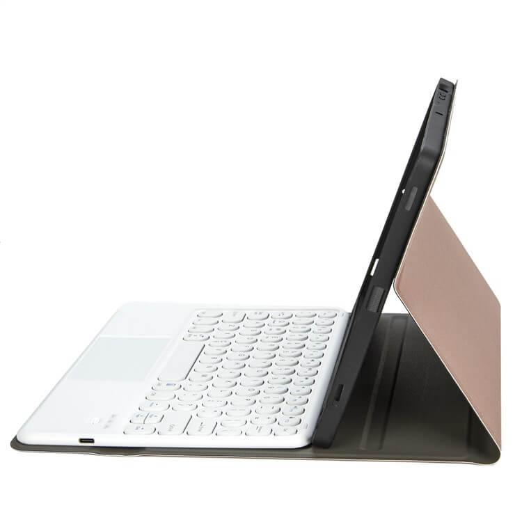 Калъф с Клавиатура за iPad 11th 2025 A16/ 10th 2022, Bluetooth Keyboard TouchPad Case, Розов (4)