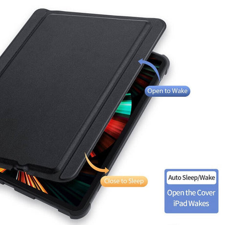 Калъф с Клавиатура за iPad Pro 12.9" 2022-2018/ Air 13, Dux Ducis Touchpad Keyboard Soft Case, Черен (5)
