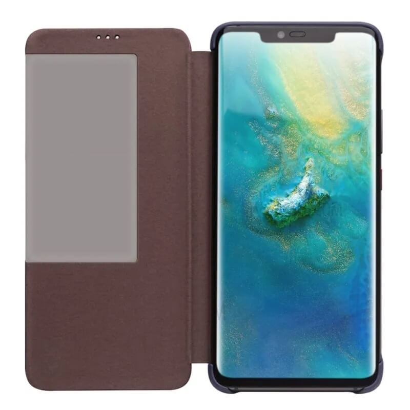 Активен Калъф за Huawei Mate 20 Pro, Qialino Smart Book Case, Син (2)