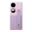 Оригинален Кожен Калъф за Huawei P50 Pocket, Stand PU Case, Лилав