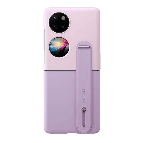 Оригинален Кожен Калъф за Huawei P50 Pocket, Stand PU Case, Лилав