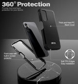 Противоударен Калъф за Samsung A14, Tech-Protect Kevlar Case, Черен (3)