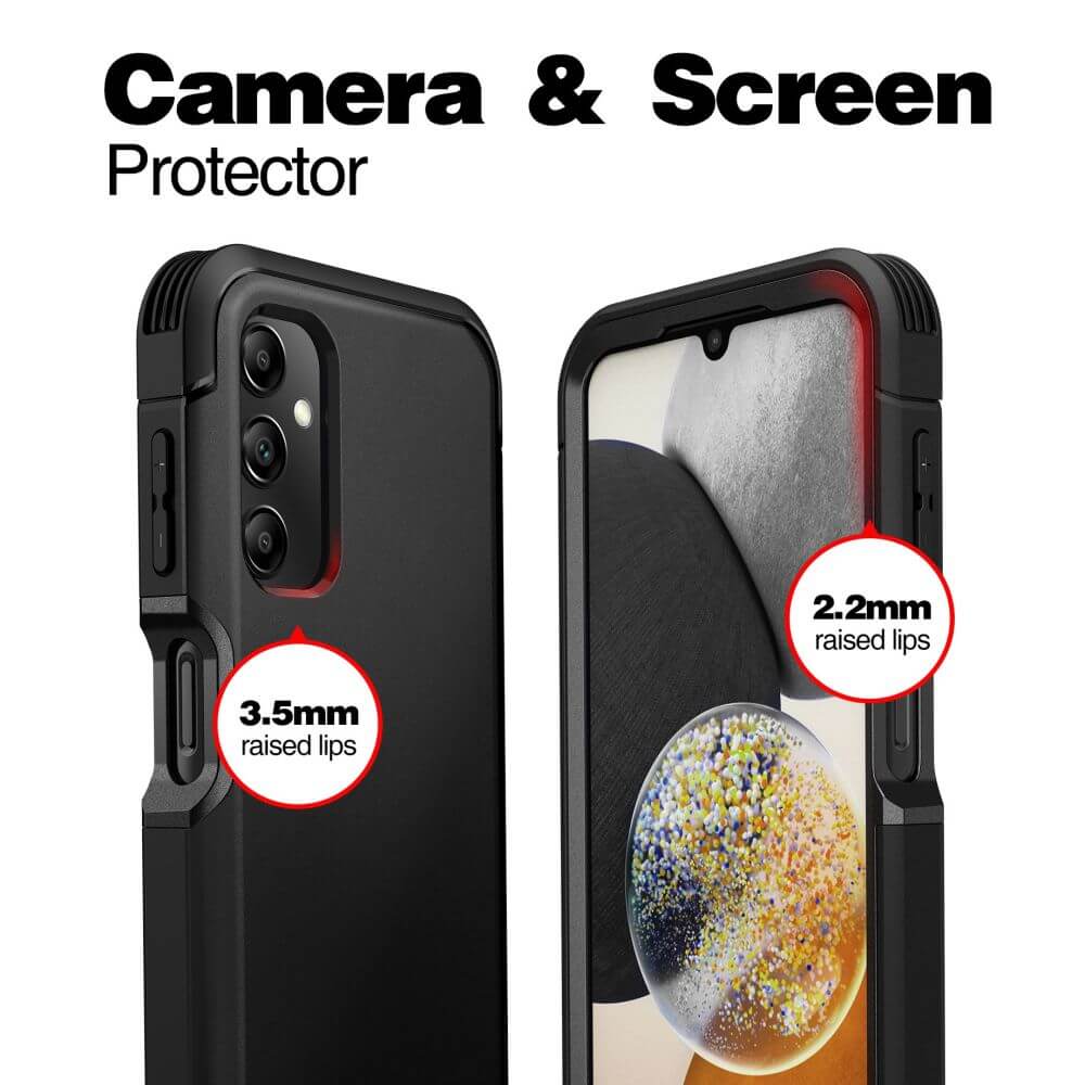Противоударен Калъф за Samsung A14, Tech-Protect Kevlar Case, Черен (2)