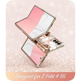 Дамски Калъф за Samsung Z Fold 4, Supcase Iblsn Cosmo Marble, Розов (7)