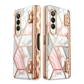 Дамски Калъф за Samsung Z Fold 4, Supcase Iblsn Cosmo Marble, Розов