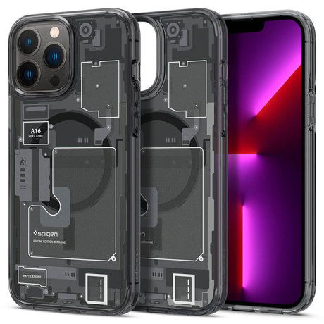 Magsafe Калъф за iPhone 13 Pro Max, Spigen Zero One Ultra Hybrid Case, Черен (4)
