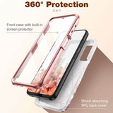 Противоударен Дамски Калъф за Samsung A14, Tech-Protect Velar Marble Rose Case, Розов (3)