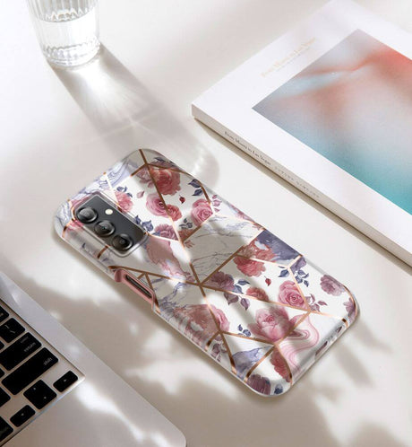 Противоударен Дамски Калъф за Samsung A14, Tech-Protect Velar Marble Rose Case, Розов (2)