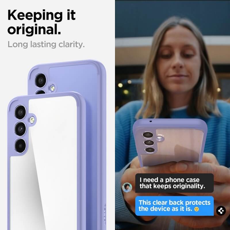 Противоударен Калъф за Samsung A54, Spigen Ultra Hybrid Case, Лилав (7)