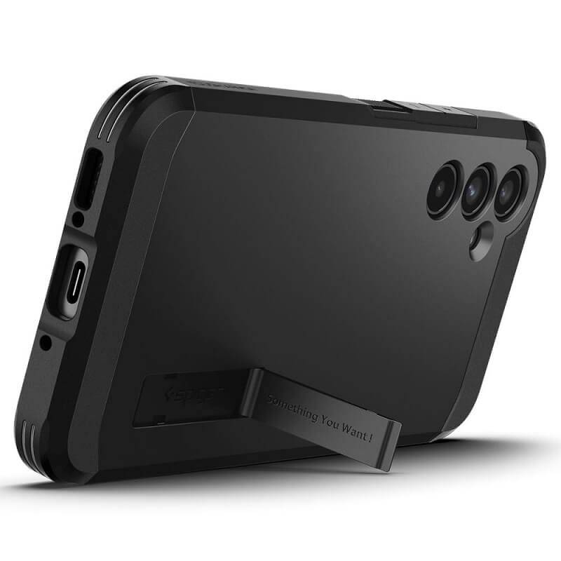 Противоударен Хибриден Калъф за Samsung A54, Spigen Tough Armor Case, Черен (6)