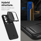 Калъф с Камерен Предпазител за Samsung A54, Spigen Optik Armor Case, Черен (8)