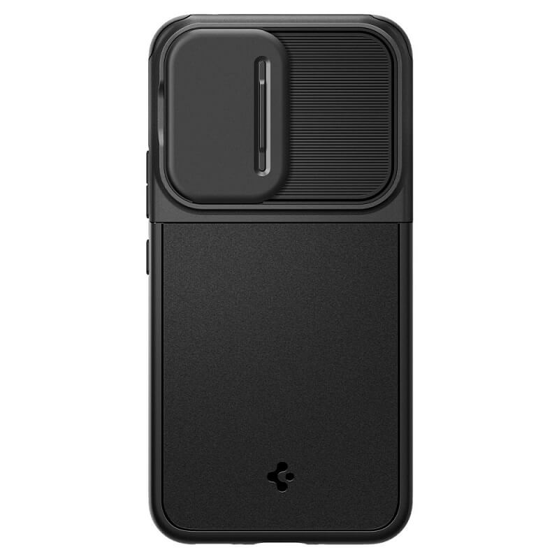 Калъф с Камерен Предпазител за Samsung A54, Spigen Optik Armor Case, Черен (3)